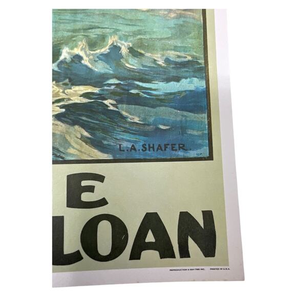 WWI Victory Liberty Loan Poster Reproduction 1984 Time Inc LA Shafer - Picture 2 of 4